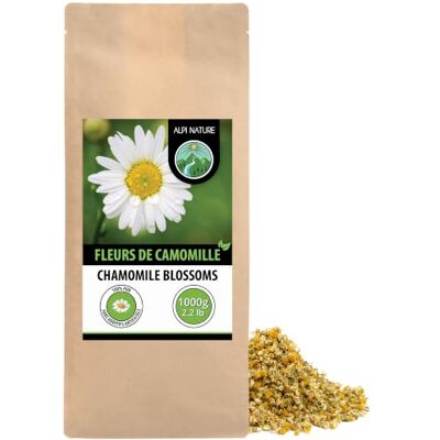 Alpi Nature Camomille Infusion 1kg, Fleurs de Camomille Séchées, Qualité Supérieure, Thé en Vrac - Publicité Alpi Nature Camomille Infusion 1kg, Fleurs de Camomille Séchées, Qualité Supérieure, Thé en Vrac - Publicité