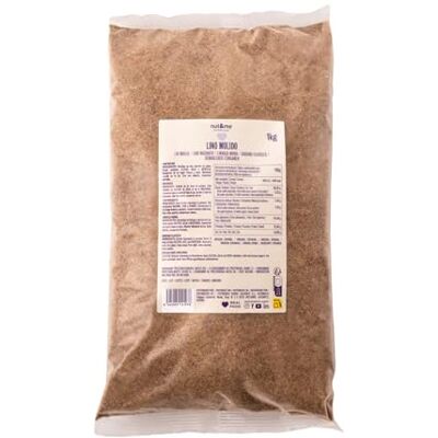 nut&me Graines de lin moulues 1 kg Source de protéines Riche en fibres Sans gluten Sans conservateurs ni additifs Farine de graines de lin brun - Publicité nut&me Graines de lin moulues 1 kg Source de protéines Riche en fibres Sans gluten Sans conservateurs ni additifs Farine de graines de lin brun - Publicité