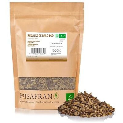 FRISAFRAN Racines de réglisse coupées BIO 500g COUPE D'INFUSION Directement du fabricant Thé-réglisse Infusion Tisanes tisanes Racine Naturelle - Publicité FRISAFRAN Racines de réglisse coupées BIO 500g COUPE D'INFUSION Directement du fabricant Thé-réglisse Infusion Tisanes tisanes Racine Naturelle - Publicité