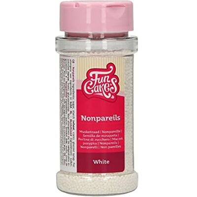 FunCakes Nonpareils Blanc: Sprinkles de gâteau, bon goût, parfait pour la décoration de gâteaux, des centaines et des milliers de sprinkles. 80 g. Publicité FunCakes Nonpareils Blanc: Sprinkles de gâteau, bon goût, parfait pour la décoration de gâteaux, des centaines et des milliers de sprinkles. 80 g. Publicité