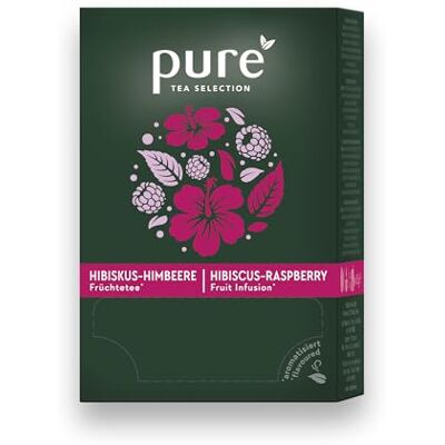 Pure Selection Hibiscus Framboise, 25 sachets de thé d'amidon de maïs, tissés et industriels compostables, 25 x 3 g - Publicité Pure Selection Hibiscus Framboise, 25 sachets de thé d'amidon de maïs, tissés et industriels compostables, 25 x 3 g - Publicité