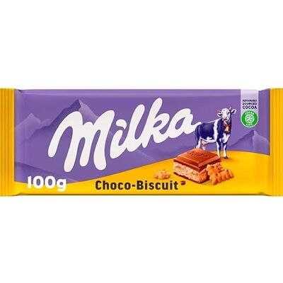 Milka Chocolat Barre De Chocolat Choco-Biscuit Chocolat Tablette 100 Gramme Total - Publicité Milka Chocolat Barre De Chocolat Choco-Biscuit Chocolat Tablette 100 Gramme Total - Publicité