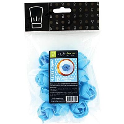 PATISDECOR Petites Roses Bleu Azyme/12 21 g - Publicité PATISDECOR Petites Roses Bleu Azyme/12 21 g - Publicité