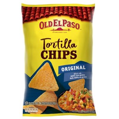 Old El Paso Lot de 5 copeaux de tortilla salée sans gluten 185 g - Publicité Old El Paso Lot de 5 copeaux de tortilla salée sans gluten 185 g - Publicité