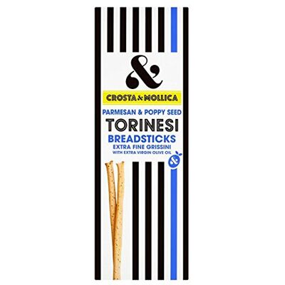 Crosta & Mollica Parmesan Torinesi & Gressins De Graines De Pavot 120G - Publicité Crosta & Mollica Parmesan Torinesi & Gressins De Graines De Pavot 120G - Publicité