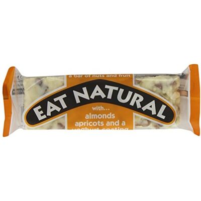 Eat Natural Barre d'amande et d'abricot Enrobée de yaourt 50 g x 12 - Publicité Eat Natural Barre d'amande et d'abricot Enrobée de yaourt 50 g x 12 - Publicité