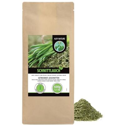Alpi Nature Ciboulette Séchée 500g, Ciboulette Hachée, Épice pour Cuisiner, Garnir, Sauces et Trempettes - Publicité Alpi Nature Ciboulette Séchée 500g, Ciboulette Hachée, Épice pour Cuisiner, Garnir, Sauces et Trempettes - Publicité