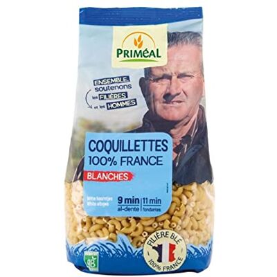 Primeal Priméal Coquillettes 100% France Blanches 500 g - Publicité Primeal Priméal Coquillettes 100% France Blanches 500 g - Publicité