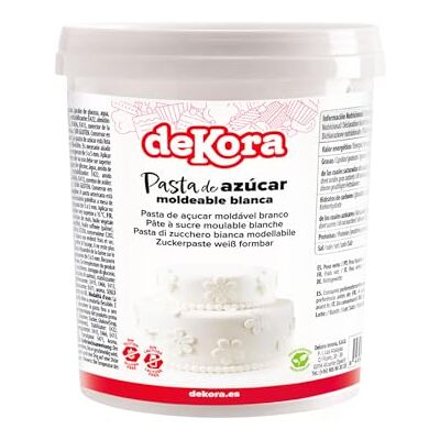 dekora 424041 Pâte à Sucre Blanche 1kg - Publicité dekora 424041 Pâte à Sucre Blanche 1kg - Publicité