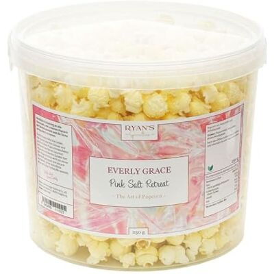 Everly Grace Popcorn – Pink Salt Retreat, 250 g – Popcorn salé avec huile d'avocat et sel rose de qualité de notre manufacture à Augsbourg, Allemagne - Publicité Everly Grace Popcorn – Pink Salt Retreat, 250 g – Popcorn salé avec huile d'avocat et sel rose de qualité de notre manufacture à Augsbourg, Allemagne - Publicité