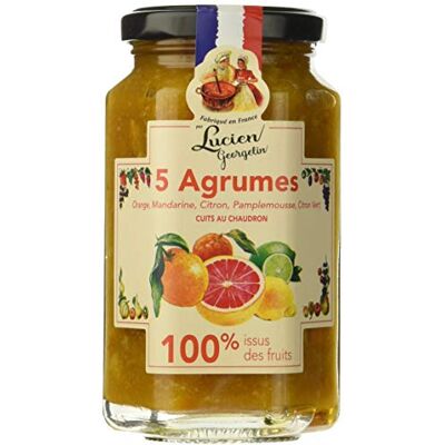 LUCIEN GEORGELIN Spécialité 5 Agrumes 100% Issu des Fruits le bocal de 300g - Publicité LUCIEN GEORGELIN Spécialité 5 Agrumes 100% Issu des Fruits le bocal de 300g - Publicité
