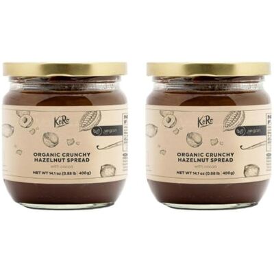 KoRo Pâte à tartiner cacao noisettes crunchy bio 2 x 400 g Crunchy Sans huile de palme Vegan - Publicité KoRo Pâte à tartiner cacao noisettes crunchy bio 2 x 400 g Crunchy Sans huile de palme Vegan - Publicité