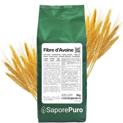 SaporePuro Fibre d'Avoine en poudre 1 kg Sans Gluten Source naturelle de fibres - Publicité SaporePuro Fibre d'Avoine en poudre 1 kg Sans Gluten Source naturelle de fibres - Publicité