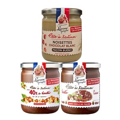 LUCIEN GEORGELIN 3 Pâtes à tartiner aux noisettes du Lot et Garonne Lot panaché, 3 x 400g - Publicité LUCIEN GEORGELIN 3 Pâtes à tartiner aux noisettes du Lot et Garonne Lot panaché, 3 x 400g - Publicité