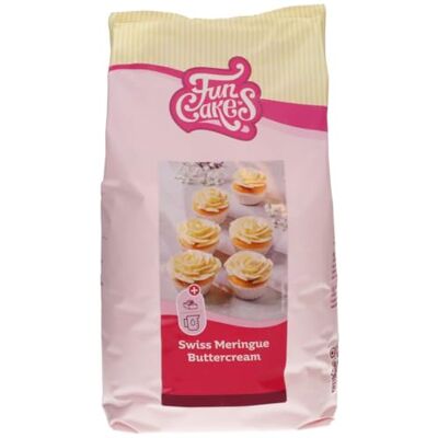 FunCakes Mix pour Crème au Beurre Meringue Suisse: facile à utiliser, crémeux, parfait pour la décoration de gâteaux, la couverture et le remplissage, la garniture sur les cupcakes. 4 kg. Publicité FunCakes Mix pour Crème au Beurre Meringue Suisse: facile à utiliser, crémeux, parfait pour la décoration de gâteaux, la couverture et le remplissage, la garniture sur les cupcakes. 4 kg. Publicité