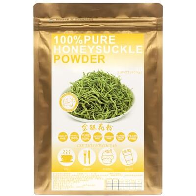 Plant Gift 100% Pure Honeysuckle Powder 金银花粉 Poudres alimentaires naturelles, boissons, smoothies, yaourt, torréfaction, biscuits, gâteaux et boissons,100 g / 3,25 oz - Publicité Plant Gift 100% Pure Honeysuckle Powder 金银花粉 Poudres alimentaires naturelles, boissons, smoothies, yaourt, torréfaction, biscuits, gâteaux et boissons,100 g / 3,25 oz - Publicité