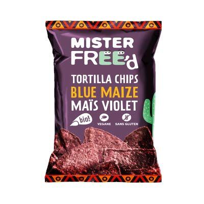 Mister Free'd Tortilla chips mais violet bio 135 g Le sachet de 135g - Publicité Mister Free'd Tortilla chips mais violet bio 135 g Le sachet de 135g - Publicité