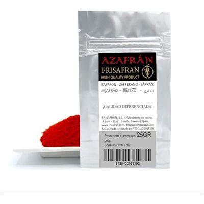 FRISAFRAN Safran Moulu 25g Poudre de Safran Moulue de Safran safran poudre Safran Bio Safran Biologique safran moulu Sans Colorant ni Conservateur épice certifiée Safran naturel - Publicité FRISAFRAN Safran Moulu 25g Poudre de Safran Moulue de Safran safran poudre Safran Bio Safran Biologique safran moulu Sans Colorant ni Conservateur épice certifiée Safran naturel - Publicité