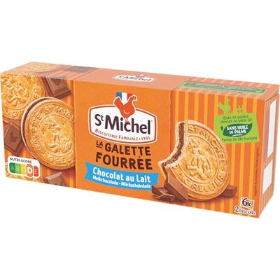 St Michel Galettes Fourrées au Chocolat au Lait Sans Huile de Palme Le paquet de 240g - Publicité St Michel Galettes Fourrées au Chocolat au Lait Sans Huile de Palme Le paquet de 240g - Publicité