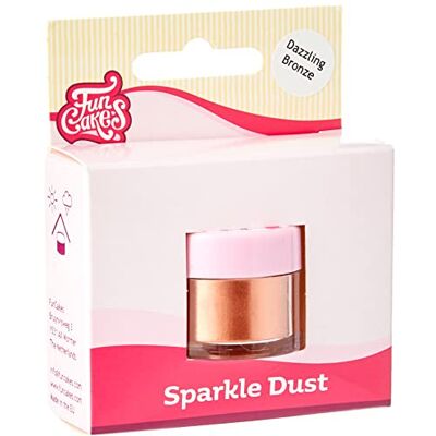 FunCakes Poudre Alimentaire Scintillante Dazzling Bronze: Poudre colorante scintillante et brillante alimentaire, pour la décoration de gâteaux, certifiée Halal - Publicité FunCakes Poudre Alimentaire Scintillante Dazzling Bronze: Poudre colorante scintillante et brillante alimentaire, pour la décoration de gâteaux, certifiée Halal - Publicité