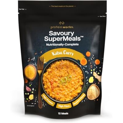 THE PROTEIN WORKS Protein Works Savoury SuperMeals, Katsu Curry, 10 Repas Savoury SuperMeals, Plat Cuisinés, Plat Préparé Nutritif et Nourrissant, Recette Végétalienne, Riche en Protéines & Fibres - Publicité THE PROTEIN WORKS Protein Works Savoury SuperMeals, Katsu Curry, 10 Repas Savoury SuperMeals, Plat Cuisinés, Plat Préparé Nutritif et Nourrissant, Recette Végétalienne, Riche en Protéines & Fibres - Publicité