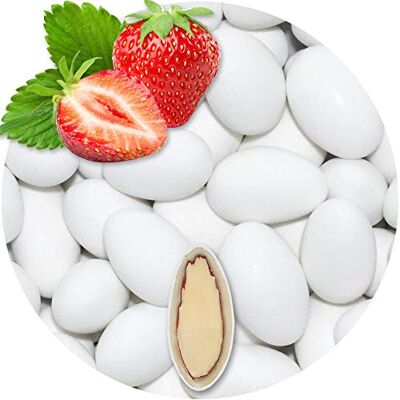 EinsSein 500g Dragees amandes au chocolat fraise blanc mat ca. 80 pièce Dragées Mariage Baptême Communion Célébrer Fête Candybar cadeaux d’invités Amandes chocolatées enrobées de sucre - Publicité EinsSein 500g Dragees amandes au chocolat fraise blanc mat ca. 80 pièce Dragées Mariage Baptême Communion Célébrer Fête Candybar cadeaux d’invités Amandes chocolatées enrobées de sucre - Publicité
