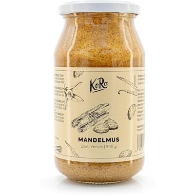 KoRo Mandelmus Zimt-Vanille 500 g Zum Backen & Co.- Creamy Mixgenuss aus Vanille mit Zimt Veganer Aufstrich - Publicité KoRo Mandelmus Zimt-Vanille 500 g Zum Backen & Co.- Creamy Mixgenuss aus Vanille mit Zimt Veganer Aufstrich - Publicité