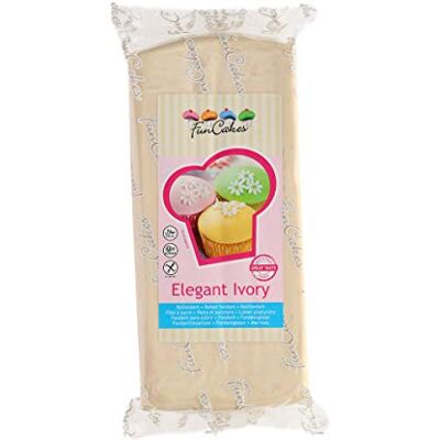 FunCakes Pâte à Sucre Elegant Ivoire Facile à Utiliser Lisse Flexible Doux Décoration de Gâteaux Halal Casher sans Gluten 1,1 kg - Publicité FunCakes Pâte à Sucre Elegant Ivoire Facile à Utiliser Lisse Flexible Doux Décoration de Gâteaux Halal Casher sans Gluten 1,1 kg - Publicité