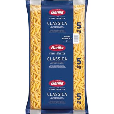 Barilla Pâtes alimentaires 5 kg Rigate n 73 5kg - Publicité Barilla Pâtes alimentaires 5 kg Rigate n 73 5kg - Publicité