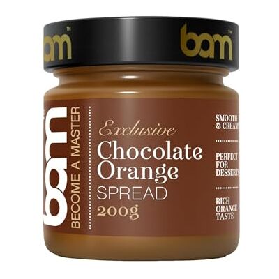 BAM Pâte à Tartiner aux Fruits à Coque de Qualité Supérieure – Parfaite pour Topping, Croissant, Dessert – 200g, Cacao jaffa - Publicité BAM Pâte à Tartiner aux Fruits à Coque de Qualité Supérieure – Parfaite pour Topping, Croissant, Dessert – 200g, Cacao jaffa - Publicité