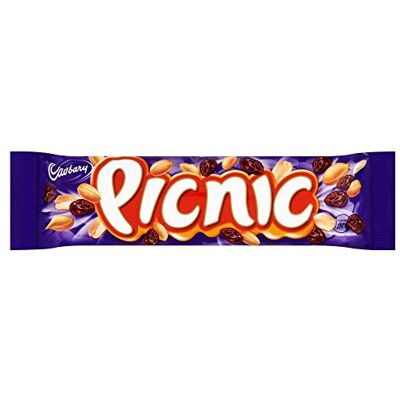 Cadbury Barre chocolatée Picnic lot de 12 barres de 48 g - Publicité Cadbury Barre chocolatée Picnic lot de 12 barres de 48 g - Publicité