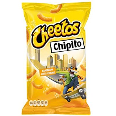 Cheetos Cheese Crisps Chipito Kaas Chips Poids total 115 grammes - Publicité Cheetos Cheese Crisps Chipito Kaas Chips Poids total 115 grammes - Publicité