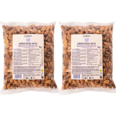 nut&me Amandes décortiquées PREMIUM 2 kg Amandes naturelles Crues pelées Sans sel Source de protéines Haute teneur en fibres Sans gluten Pack 2 x 1 kg - Publicité nut&me Amandes décortiquées PREMIUM 2 kg Amandes naturelles Crues pelées Sans sel Source de protéines Haute teneur en fibres Sans gluten Pack 2 x 1 kg - Publicité