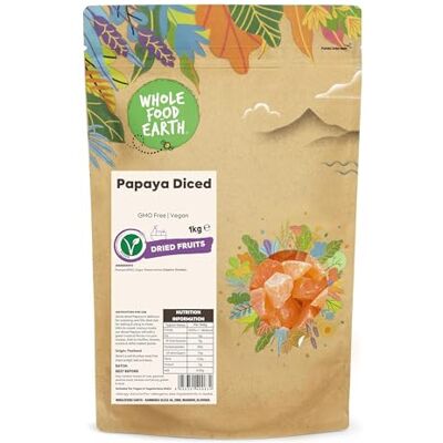Wholefood Earth Papaye Séchée Morceaux 1kg – Végan, Sans Produits Laitiers, Riches en Antioxydants, Sans OGM, Snack Idéal et Cuisiner Facile, Papaye Naturelle Premium - Publicité Wholefood Earth Papaye Séchée Morceaux 1kg – Végan, Sans Produits Laitiers, Riches en Antioxydants, Sans OGM, Snack Idéal et Cuisiner Facile, Papaye Naturelle Premium - Publicité