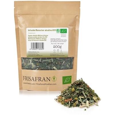 FRISAFRAN Infusion Bio Alcaline Bio en Vrac 200g Thé alcalin Infusion délicieuse et saine Antioxydants Digestif Minéralisé Santé et bien-être tisane alcaline d'infusion alcaline - Publicité FRISAFRAN Infusion Bio Alcaline Bio en Vrac 200g Thé alcalin Infusion délicieuse et saine Antioxydants Digestif Minéralisé Santé et bien-être tisane alcaline d'infusion alcaline - Publicité