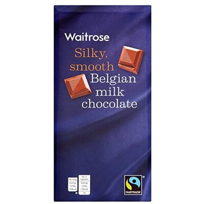 Waitrose Belgian Milk Chocolate 200g - Publicité Waitrose Belgian Milk Chocolate 200g - Publicité
