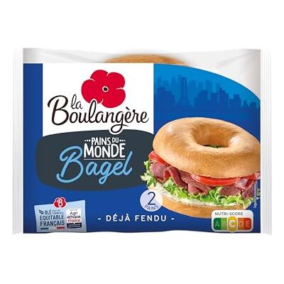LA BOULANGERE 2 Pains Bagels 180g La Boulangère - Publicité LA BOULANGERE 2 Pains Bagels 180g La Boulangère - Publicité
