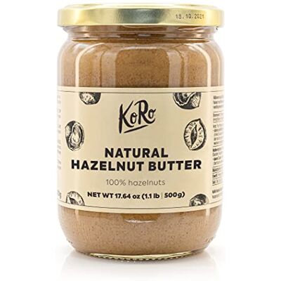 KoRo Purée de noisettes 500 g 100% noisettes, sans sucre, sel ou autres additifs, parfaite comme pâte à tartiner - Publicité KoRo Purée de noisettes 500 g 100% noisettes, sans sucre, sel ou autres additifs, parfaite comme pâte à tartiner - Publicité