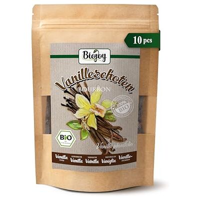 Biojoy Gousses de Vanille Bourbon de Madagascar BIO (10 morceaux), Bourbon Vanille 13-15 cm - Publicité Biojoy Gousses de Vanille Bourbon de Madagascar BIO (10 morceaux), Bourbon Vanille 13-15 cm - Publicité