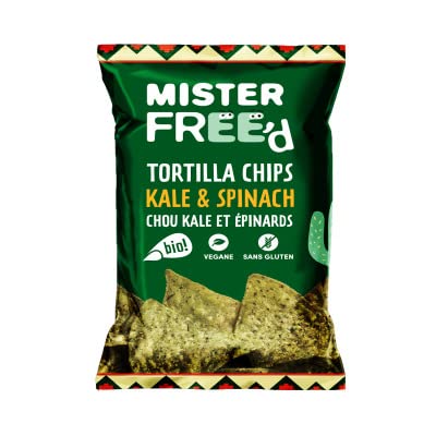 Mister Free'd Tortilla chips chou kale epinard bio Le sachte de 135g - Publicité Mister Free'd Tortilla chips chou kale epinard bio Le sachte de 135g - Publicité