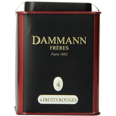 Dammann Frères 4 Fruits Rouges Boîte100 G , 100 (Lot De 1) - Publicité Dammann Frères 4 Fruits Rouges Boîte100 G , 100 (Lot De 1) - Publicité