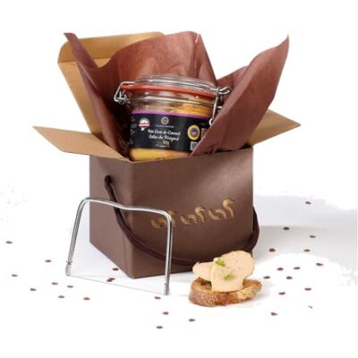 Cellier du Périgord Panier Gourmand Cube Foie Gras IGP 180g Cube noir et or collector avec lyre : foie gras de canard entier IGP Périgord 180g, texture onctueuse pour 4 à 6 personnes - Publicité Cellier du Périgord Panier Gourmand Cube Foie Gras IGP 180g Cube noir et or collector avec lyre : foie gras de canard entier IGP Périgord 180g, texture onctueuse pour 4 à 6 personnes - Publicité