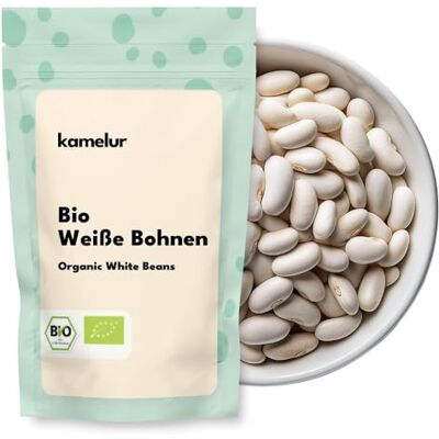 Kamelur 1kg haricots blancs secs BIO haricots secs BIO sans additifs haricots blancs en emballage biodégradable - Publicité Kamelur 1kg haricots blancs secs BIO haricots secs BIO sans additifs haricots blancs en emballage biodégradable - Publicité