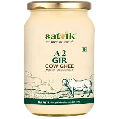 Pure Gir A2 Gir Vache Ghee 1 litre à partir de la méthode Bilona Bilona Ghee A2 Vache Desi Ghee 1 litre, 1,49 kg - Publicité Pure Gir A2 Gir Vache Ghee 1 litre à partir de la méthode Bilona Bilona Ghee A2 Vache Desi Ghee 1 litre, 1,49 kg - Publicité