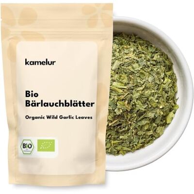 Kamelur 250g de Ail des Ours sauvage bio séchées – Ail sauvage aromatique pour préparer un délicieux pesto ou pour ajouter à de la pâte à tartiner - Publicité Kamelur 250g de Ail des Ours sauvage bio séchées – Ail sauvage aromatique pour préparer un délicieux pesto ou pour ajouter à de la pâte à tartiner - Publicité
