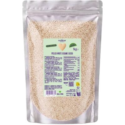 nut&me Graines de Sésame Blanc Décortiquées 1 kg - Publicité nut&me Graines de Sésame Blanc Décortiquées 1 kg - Publicité