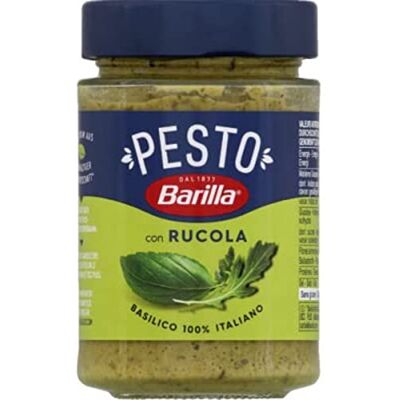 Barilla Pesto au basilic et roquette Le pot de 190g - Publicité Barilla Pesto au basilic et roquette Le pot de 190g - Publicité