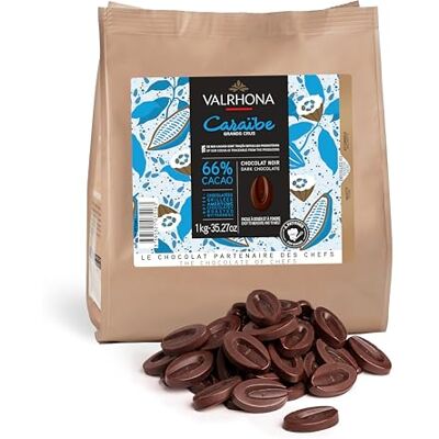 VALRHONA Sac de fèves Caraïbe 66 % - Publicité VALRHONA Sac de fèves Caraïbe 66 % - Publicité