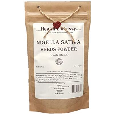 HEALTH EMBASSY Poudre de Graines de Nigelle Nigella Sativa L Nigella Sativa Seeds Powder (50g) - Publicité HEALTH EMBASSY Poudre de Graines de Nigelle Nigella Sativa L Nigella Sativa Seeds Powder (50g) - Publicité