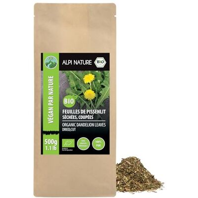 Alpi Nature Pissenlit Tisane BIO 500g, Feuilles de Pissenlit bio Séchées et Coupées, Thé en Vrac - Publicité Alpi Nature Pissenlit Tisane BIO 500g, Feuilles de Pissenlit bio Séchées et Coupées, Thé en Vrac - Publicité